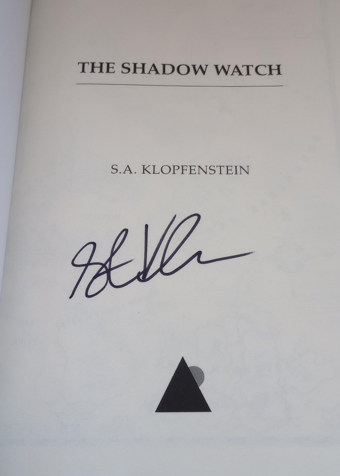 SIGNED - The Shadow Watch (paperback)